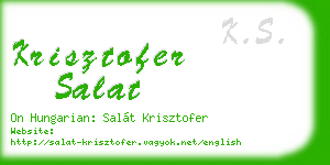 krisztofer salat business card